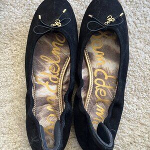 Sam Edelman Felicia Flats - 9 - Black Velvety Suede